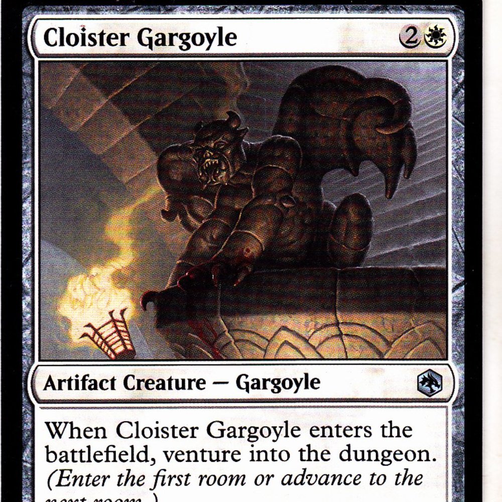 Cloister Gargoyle - White - Artifact Creature - Magic the Gathering Uncommon Tra